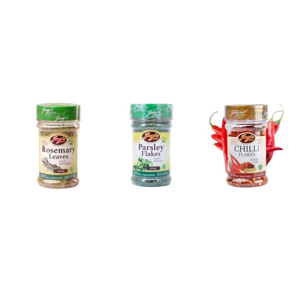 

Jay's Bumbu Rempah / Rosemary Leaves / Parsley Flakes Traditional Recipe / Chilli Flakes Remah Cabe - 1pcs
