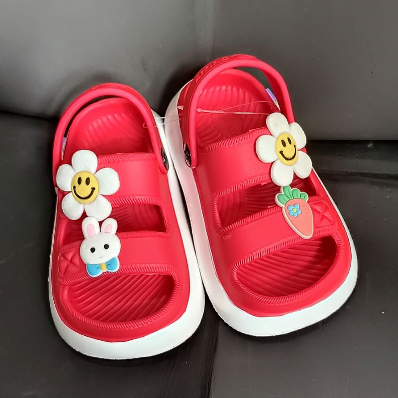 Sandal anak perempuan terbaru Sandal ban2 tali belakang 2-9 tahun Selop anak wanita sepatu sandal ringan nyaman