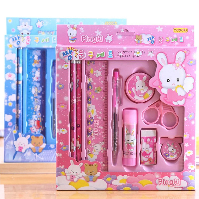 

GoLiving Paket Alat Tulis pensil set 10in1 Stationery Set Study Set Anak Karakter Set Alat Tulis Anak TK