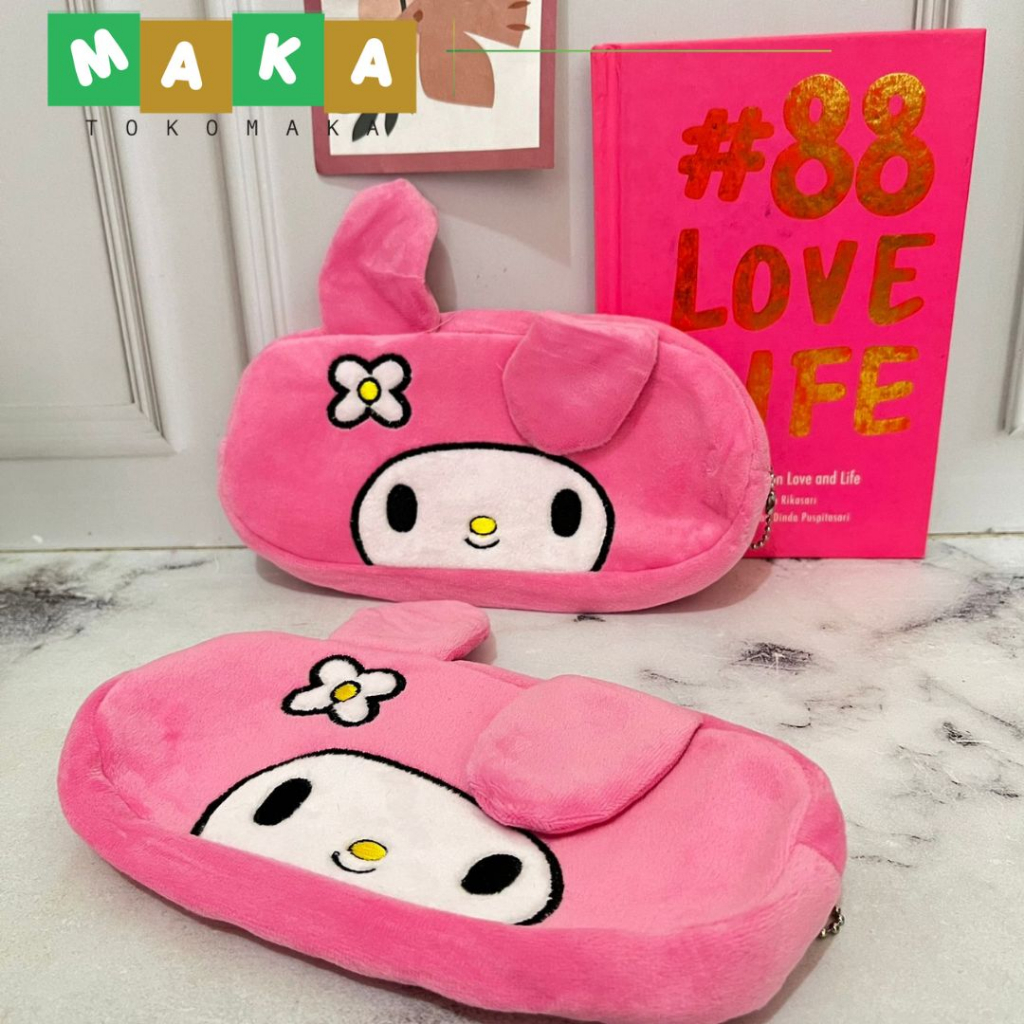 

kotak pensil kain sanrio melody tempat pensil melody peralatan sekolah perlengkapan alat tulis kantor tempat penyimpanan atk