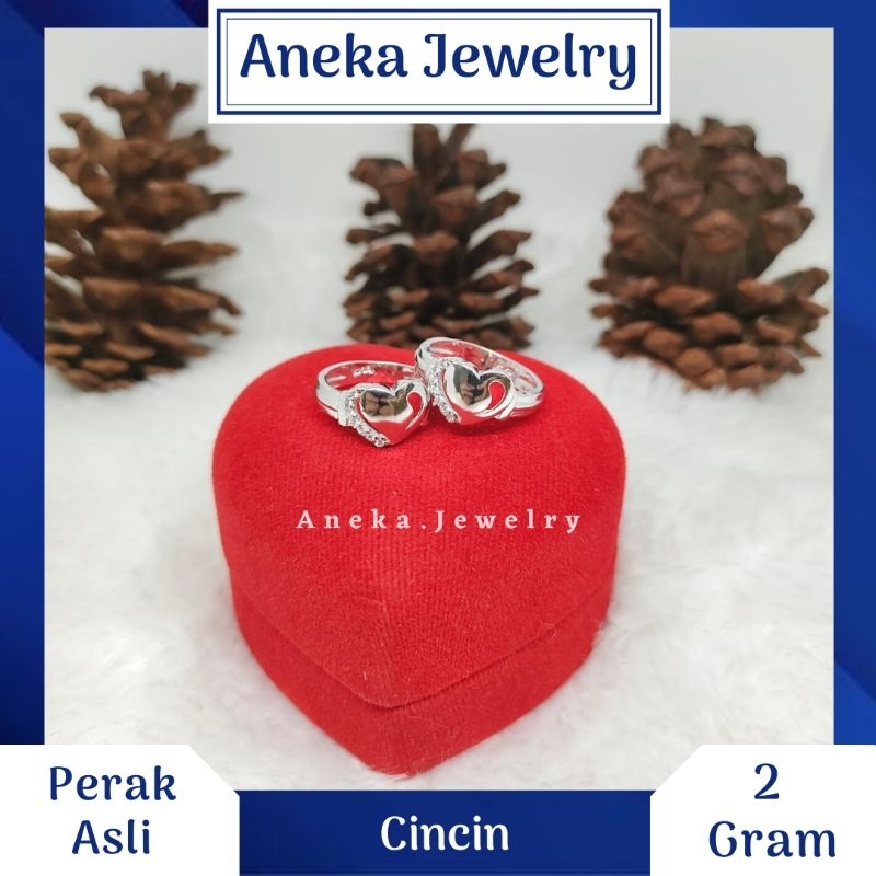 Cincin Love Variasi, Perak 925, Sepuh Emas Kuning / Putih