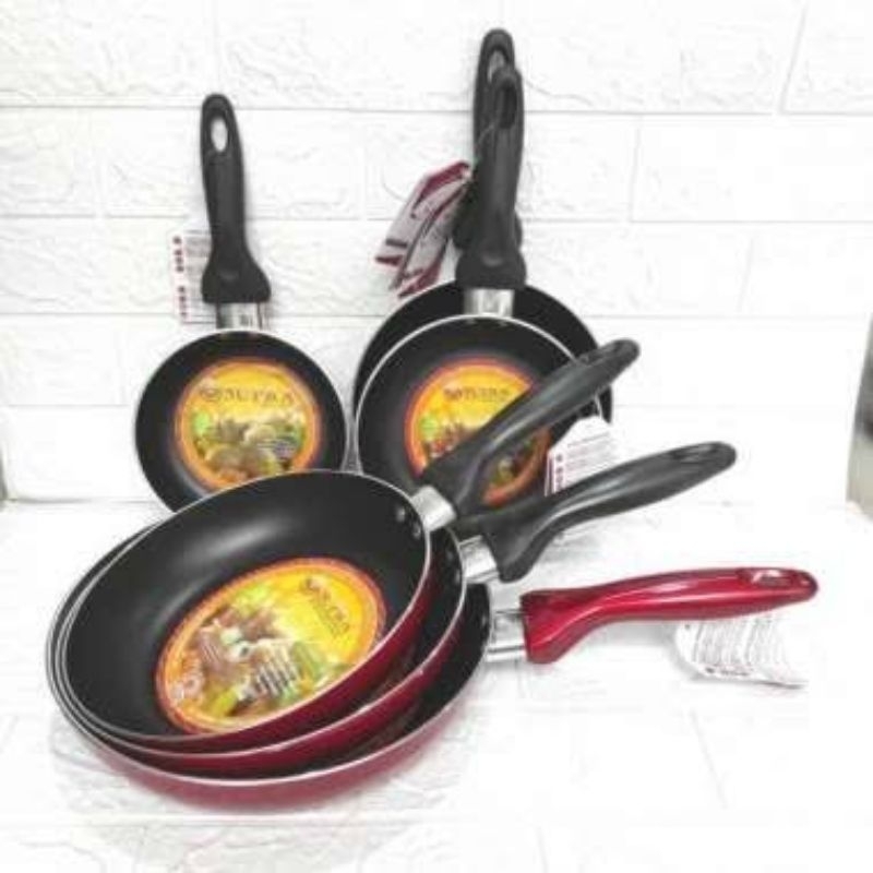 frypan teflon supra original / frypan teflon 16&quot; 18&quot; 20&quot; 22&quot; 24&quot; / wajan teflon anti lengket/ wajan anti lengket / teflon serbaguna / penggorengan serbaguna/ wajan anti lengket