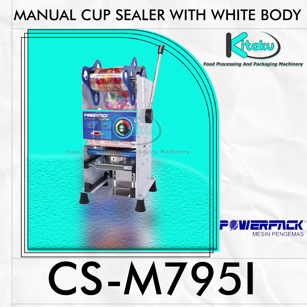 Mesin Cup Sealer Manual CS-M795I (Putih) Powerpack