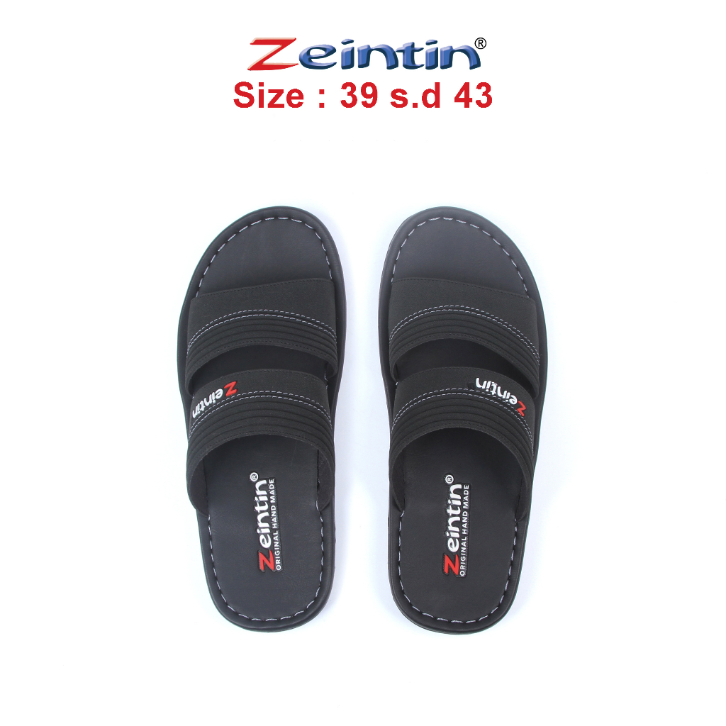 Zeintin - Sandal Pria Kulit Sintetis Sandal Selop  Pria Sendal Slide Pria Sandal Pria Terbaru Zeintin NT