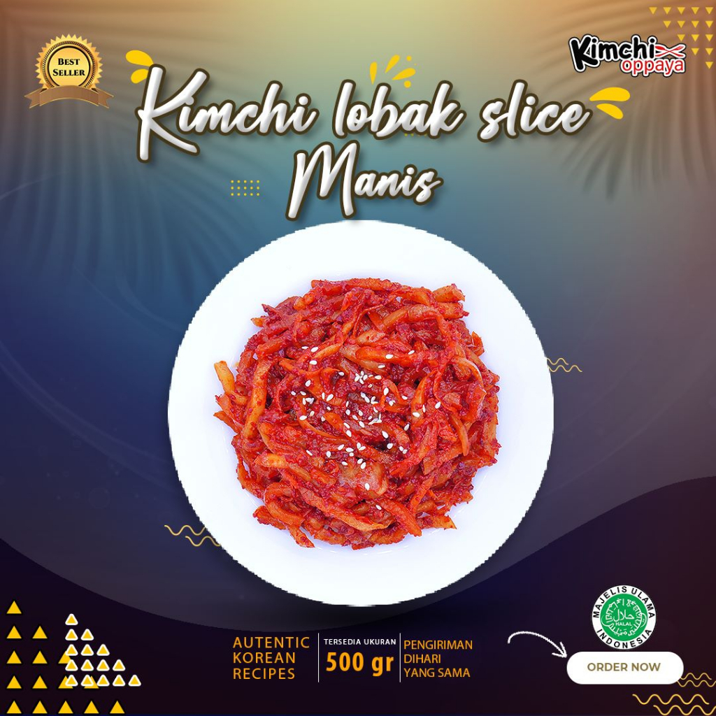 

Kimchi Lobak Wortel Slice Manis 500Gr Korea Halal