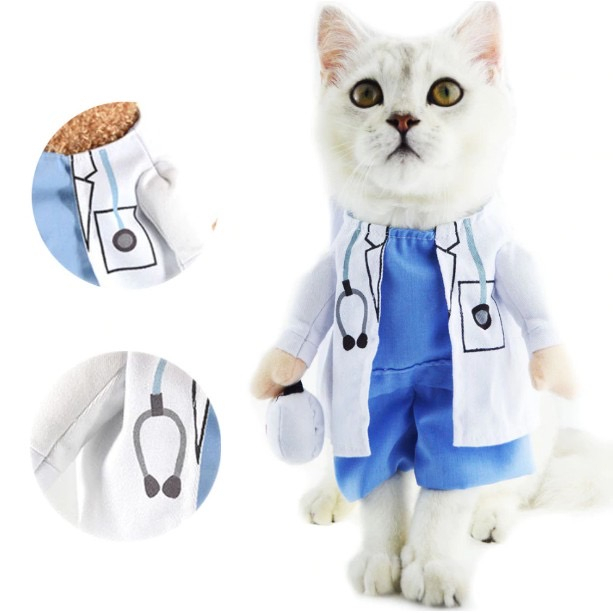 KOSTUM DOKTER CINTA - Baju Hewan Kucing Anjing Unik Dokter