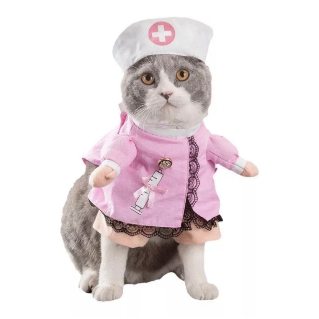 KOSTUM PERAWAT - Baju Hewan Kucing Anjing Unik Lucu Desain Nurse