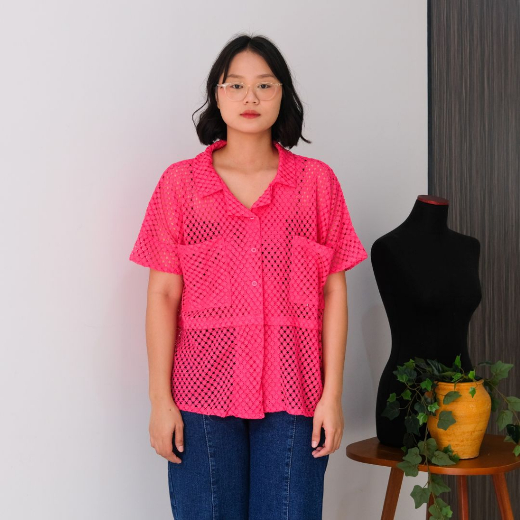 AGNI Yoda Shirt Pink - Shirt (Kemeja) Wanita Pink