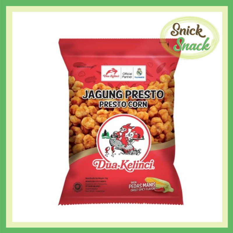 

Dua Kelinci Jagung Presto Pedas Manis 60 gr Snack Cemilan Corn Snack