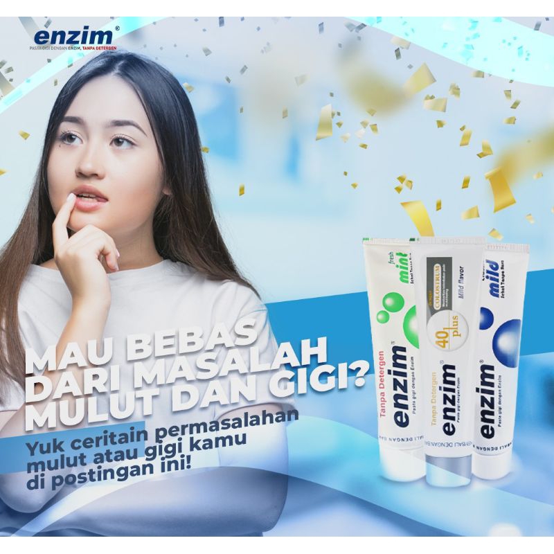 Enzim Pasta gigi Herbal Khusus Sensitif.Gusi bengkak.Sakit gigi 124gr