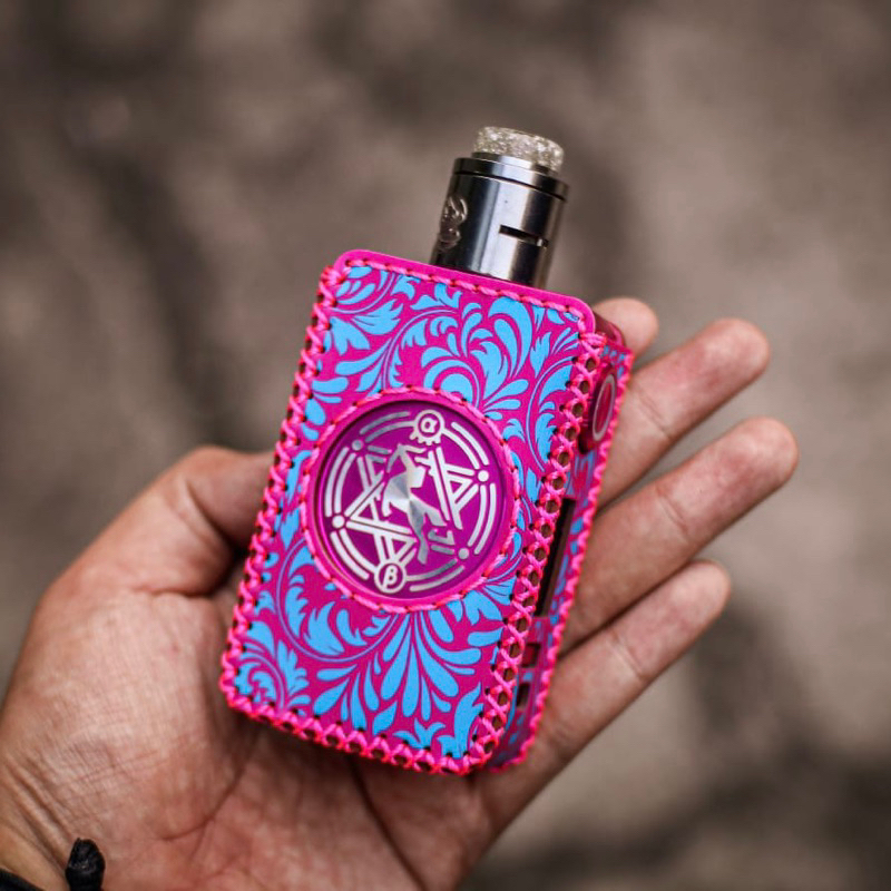 Sleeve Leather Case M200 Model UvPrint Batik PinkTosca