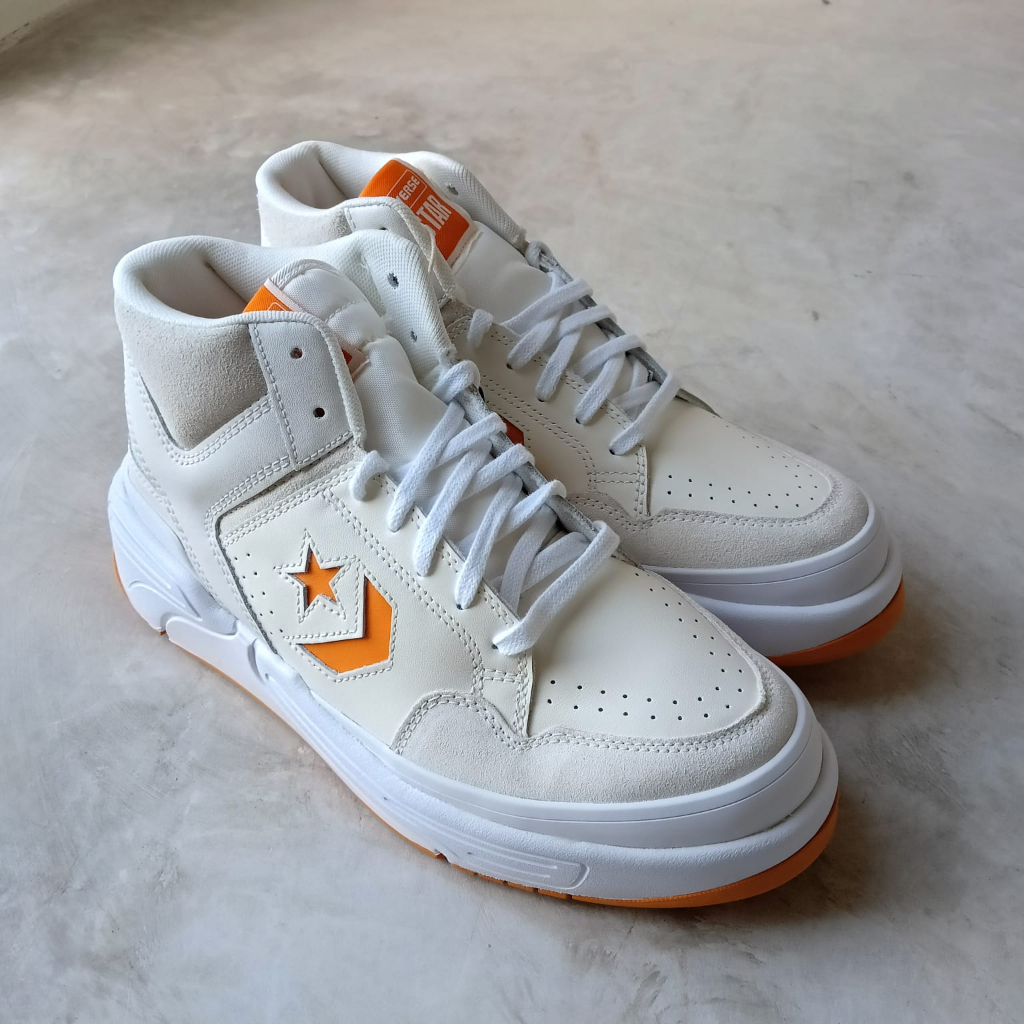 Converse Weapon CX Mid Leather Suede Orange (SEPATU PRIA WANITA CONVERSE ORIGINAL 100% OFFICIAL STOR