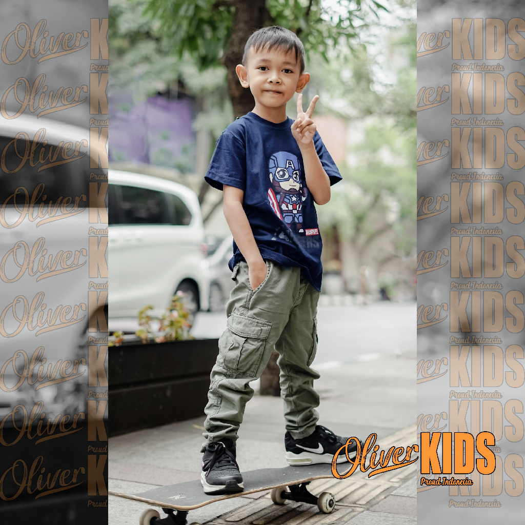 Baju Kaos Anak 1-8 Tahun Superhero Kaos Super Hero Anak Bahan Katun Combed  30sOriginal Oliverkids