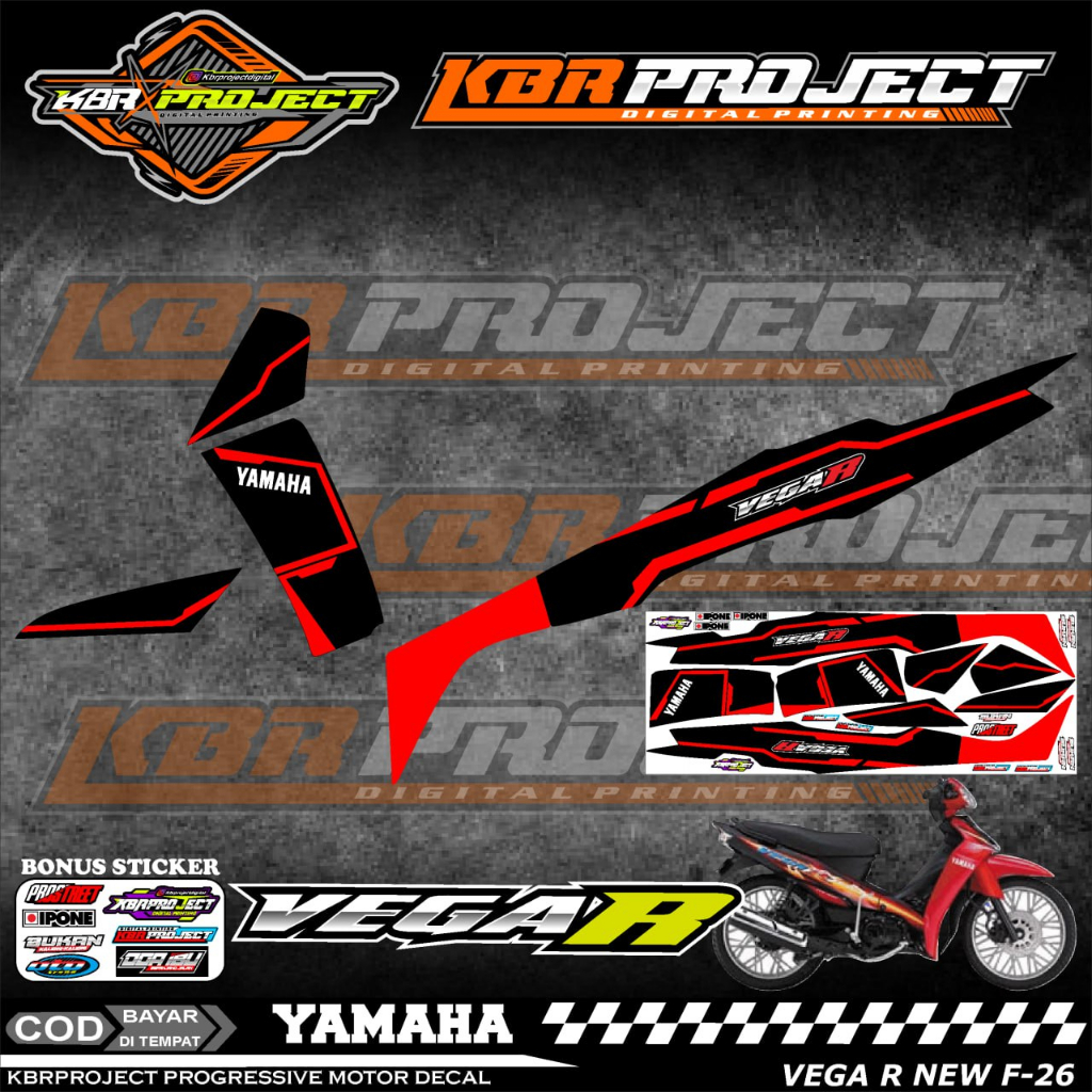 VEGA R NEW STIKER MOTOR KEREN Stiker Striping VEGA R NEW Lis Variasi Stiker Motor YAMAHA Desain Raci