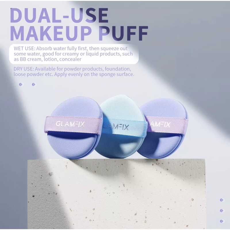 [BISA COD] GLAMFIX Flawless Aircushion Puff - Sponge Cushion - Sponge Bedak - Sponge Foundation