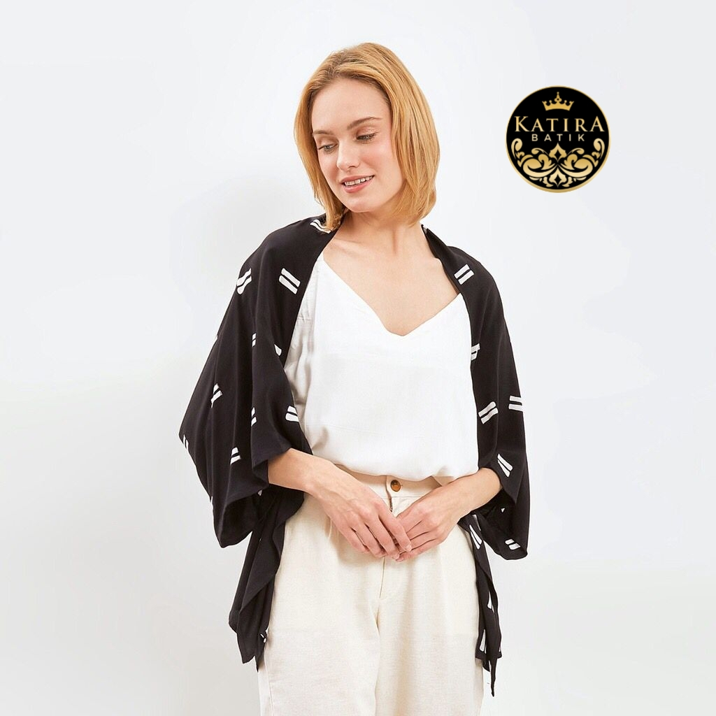 BOLERO OUTER TAEYEON CARDIGAN BATIK CANTIK OUTER LENGAN TANGGUNG  RAYON SUPER JUMBO LD 120 XXXXXXL B