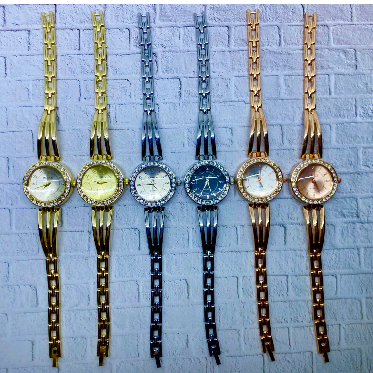 BISA COD !! jam tangan wanita rantai fashion polos jam cewe remaja dewasa kekinian terbaru terlaris mewah harga terjangkau murah meriah berkualitas import BONUS BATERAI CADANGAN