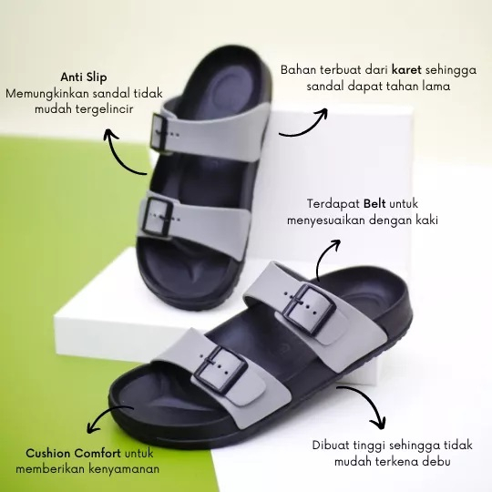 PORTO 1029M - Sandal Pria Sandal Slop Ban 2 Model Baru