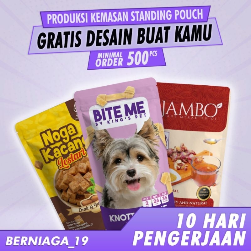 Custom Kemasan Standing Pouch