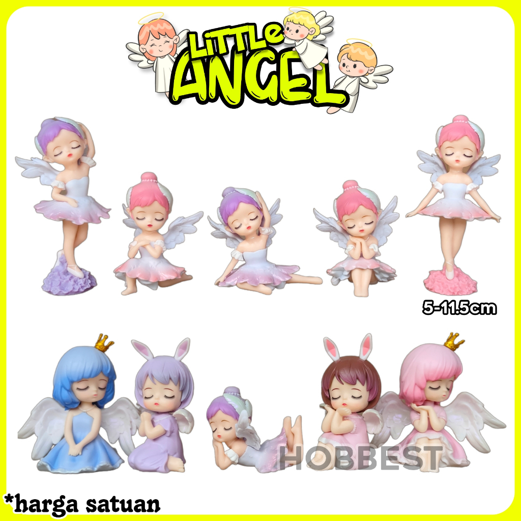 Action Figure LITTLE ANGEL - Miniatur Topper Kue Pajangan Boneka Baby Cupid Balet Balerina Peri Fair