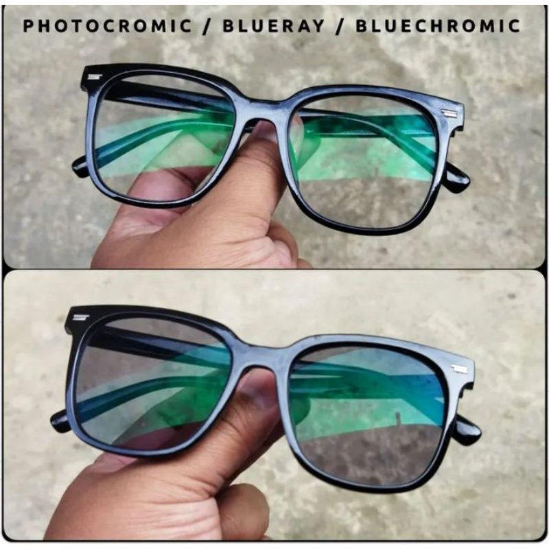 kacamata photocromic KACAMATA KOTAK PRIA WANITA PHOTOCROMIC