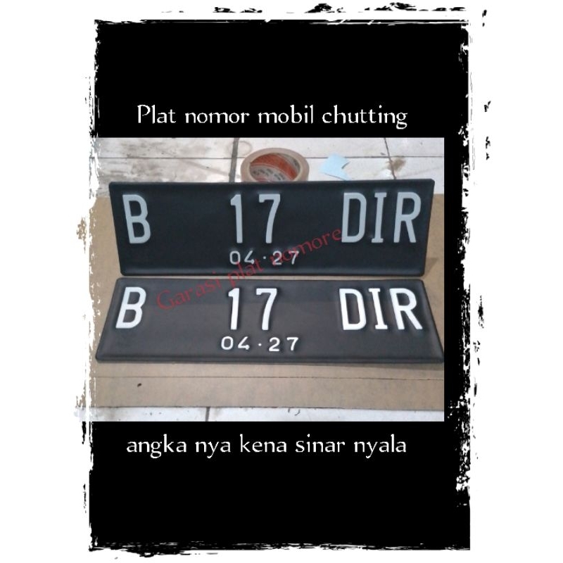 Plat nomor mobil putih/hitam pakai logo Korlantas