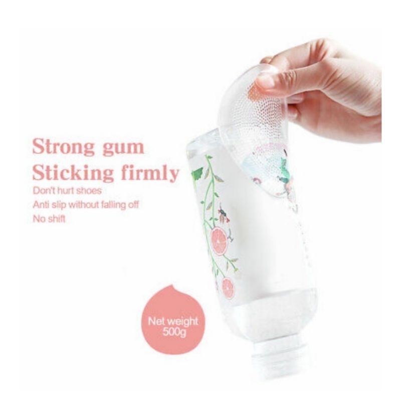 Bk17 Insole Sepatu Bagian Depan Silicone Transparan Gel Bantalan Sepatu