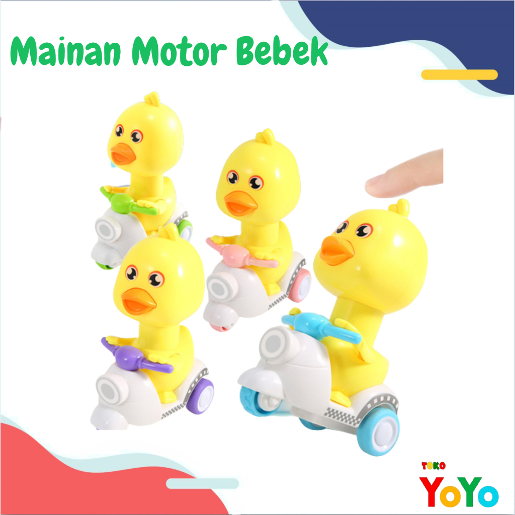 TokoYoyo Mainan Edukasi Anak Bayi Mainan Motor Bebek Putar Berjalan Tanpa Baterai Sepeda Mainan Anak Laki Laki Perempuan