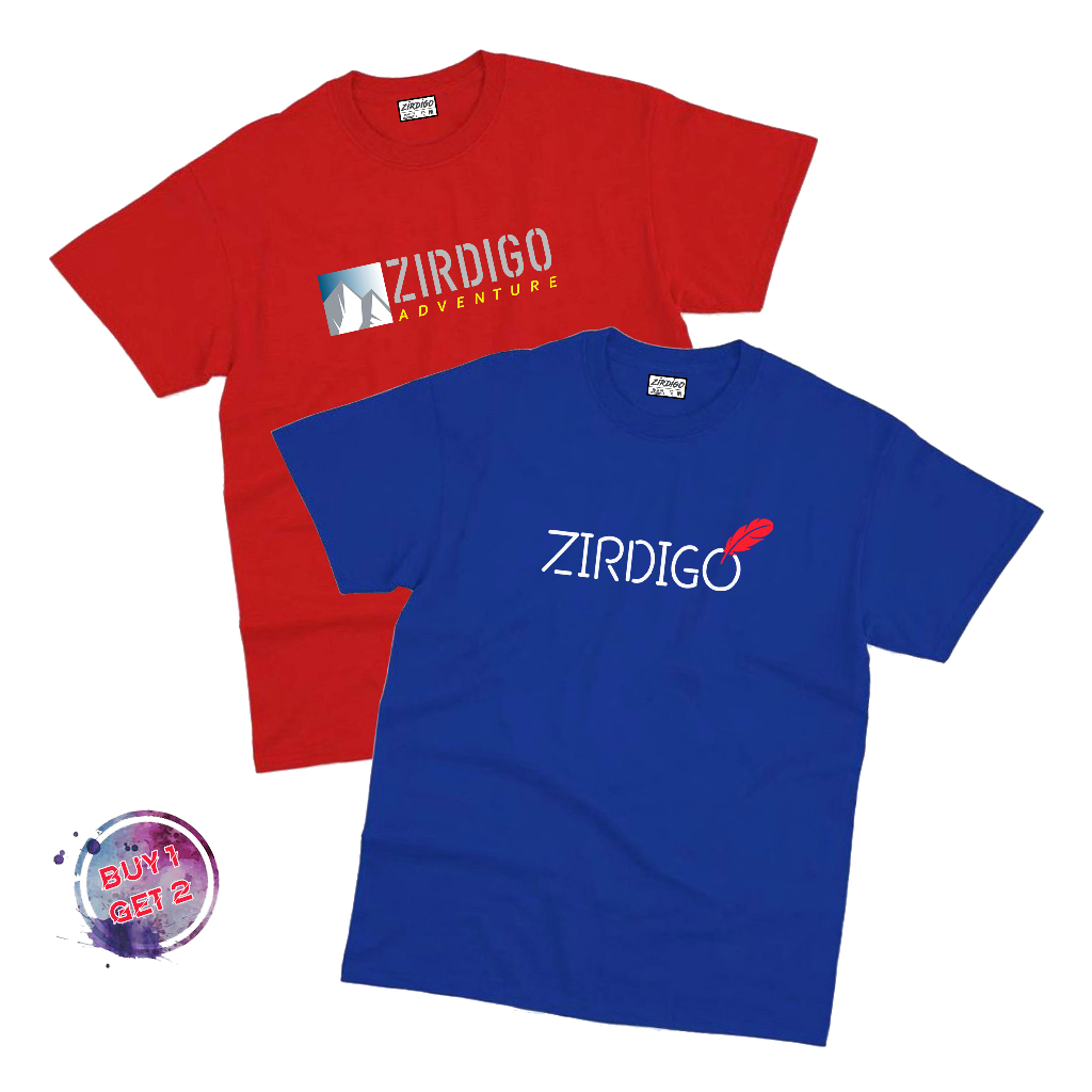 Buy 1 Get 2 Zirdigo Baju Kaos Distro Zirdigo Adventure &amp; Zdg Lengan Pendek