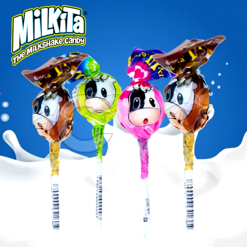 Milkita Lollipop Aneka Rasa Isi 40 Pcs . Permen Lolipop Refill