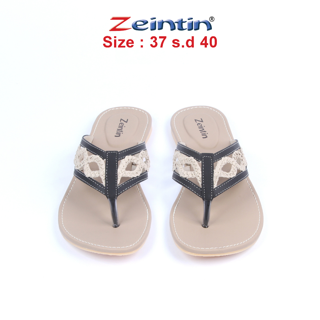 Zeintin - Sandal Wanita Slop Terbaru Sandal Wanita Model Anyam Sandal Jepit Selop Fashion Wanita Original Zeintin SS