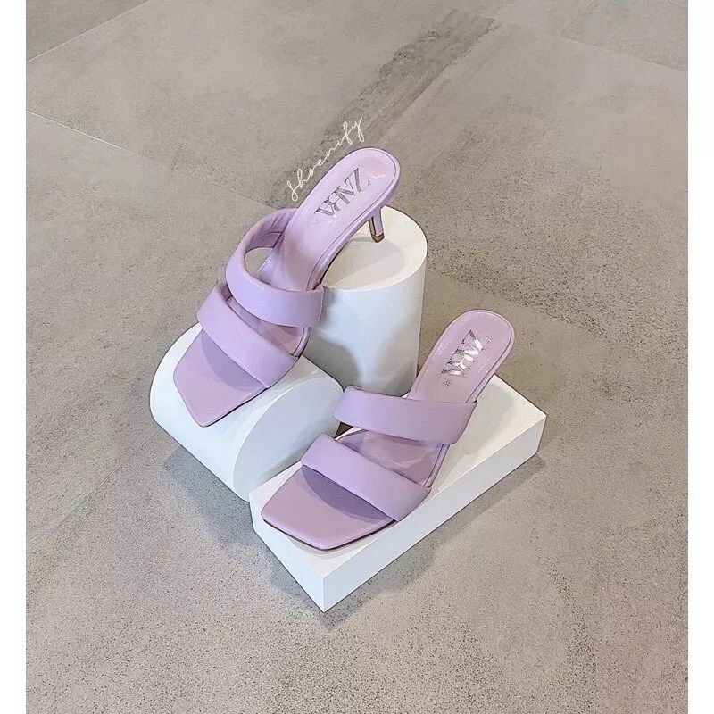 fleur lilac heels zara