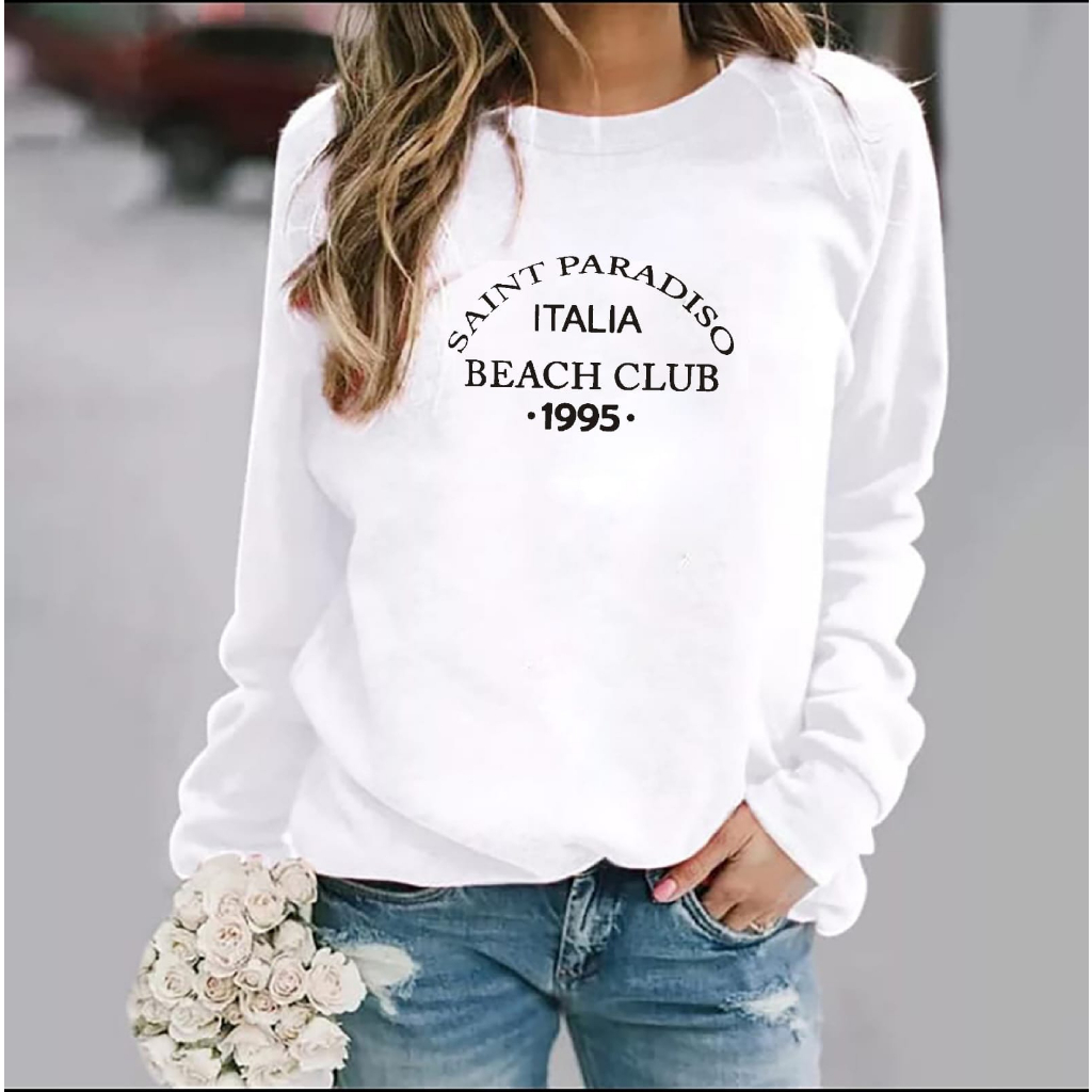 BISA COD_BAJU ATASAN TRENDY BEACH CLUB GIRL TERBARU-KAOS DISTRO CEWEK KEREN LENGAN PANJANG MASA KINI DAN TERLARIS