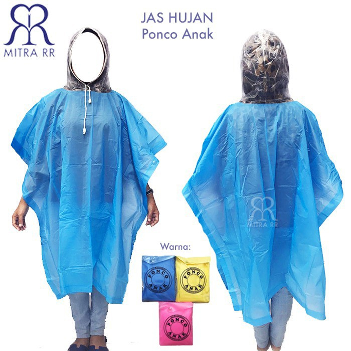 Jas Hujan Anak Ponco Raincoat Karet