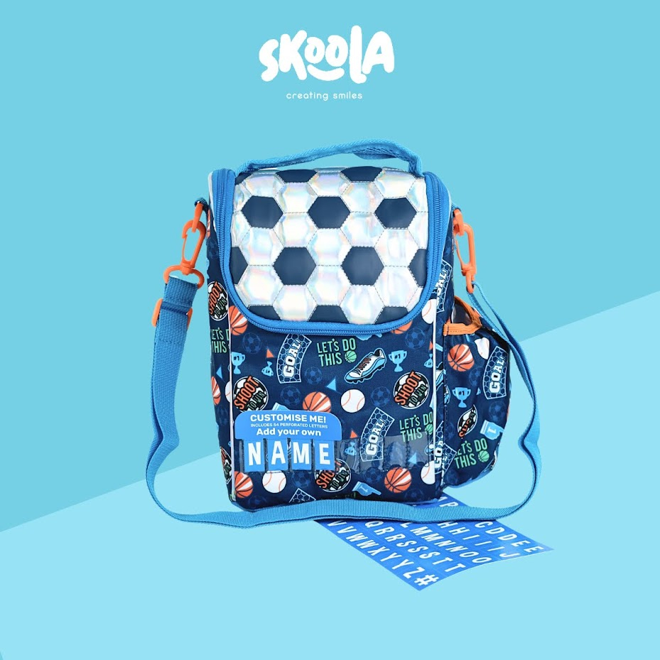 Skoola Tas Bekal Lunch Bag Box Tempat Makan Anak Laki - Laki Soccer Bola - Dosira