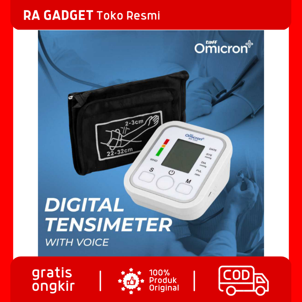 Pengukur Tekanan Darah Tensi Sphygmomanometer with Voice Digital / Alat Cek Tes Ukur Pengukur Tekana
