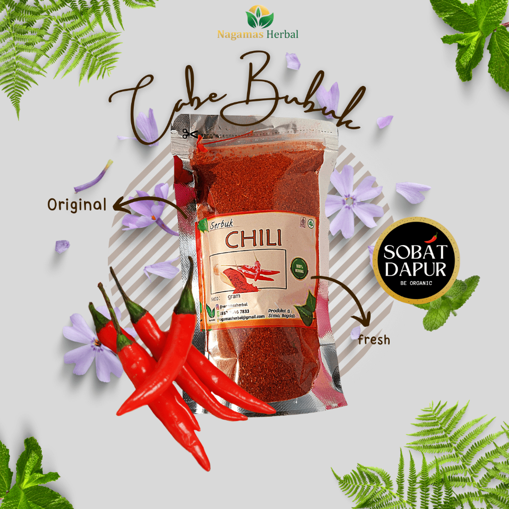 

Cabai Bubuk ll Cabe Serbuk ll Chili Powder 100gr Premium Grade A 100% Original