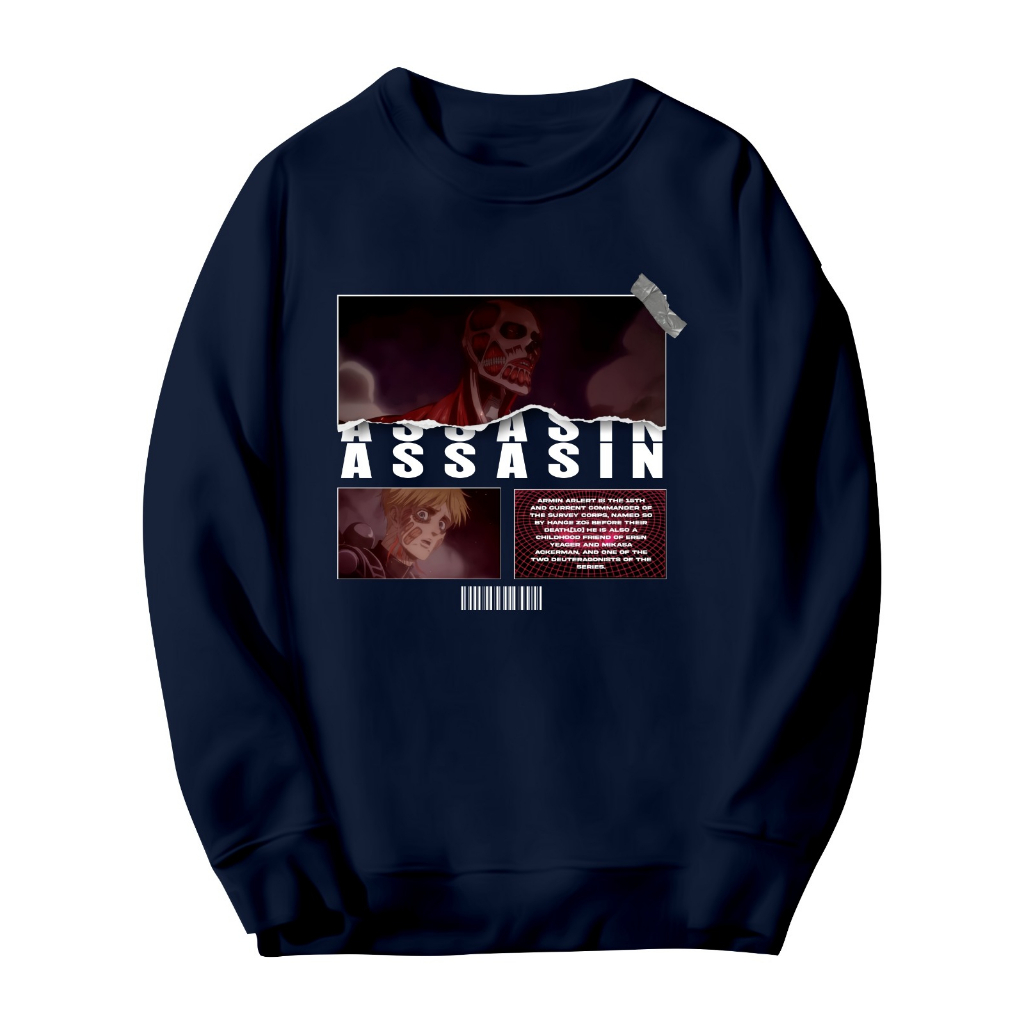 Sweater Crewneck Assasin drones fleece M-XXL