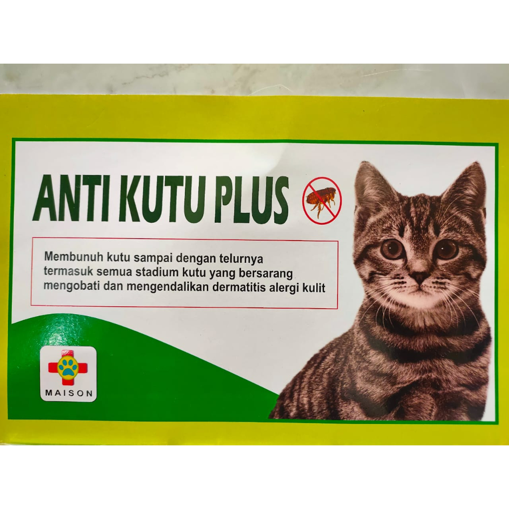 ANTI KUTU KUCING PLUS KEMASAN PACK (ISI 24 SACHET) - Obat kutu dan Jamur