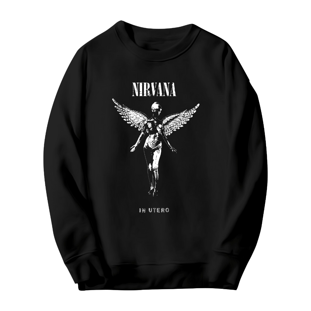 Sweater Nirvana In Utero Sweater Fleece Big Size Crewneck