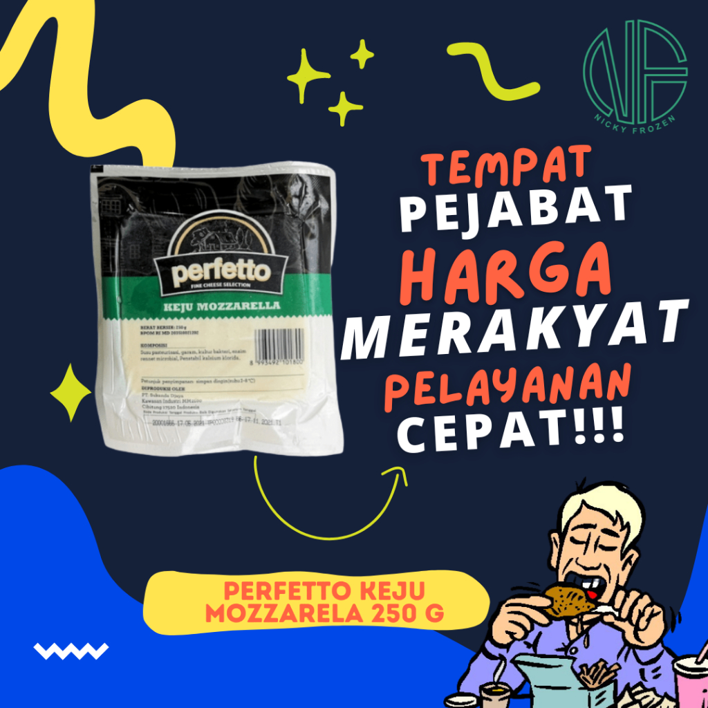 

PERFETTO KEJU MOZZARELLA 250 G !!!! TERMURAHH