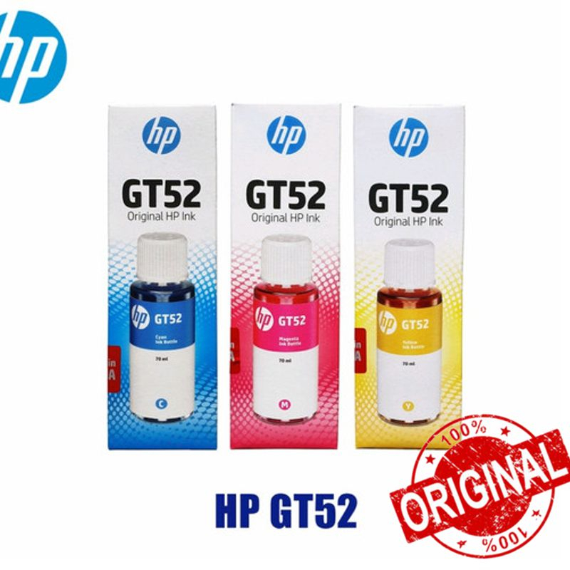 Original Box TINTA HP GT53 Black &amp; GT52 Color HP GT 5810 5820 BOX resmi