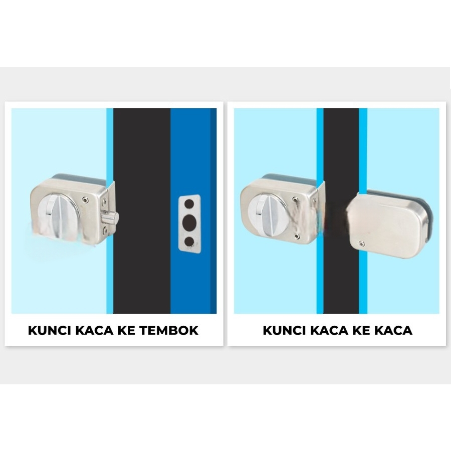 Grendel Pintu Kaca / Glass Door Lock