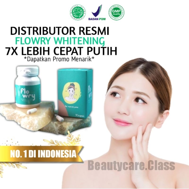 Flowry Whitening Booster Suplemen Pemutih Badan Capsule Original