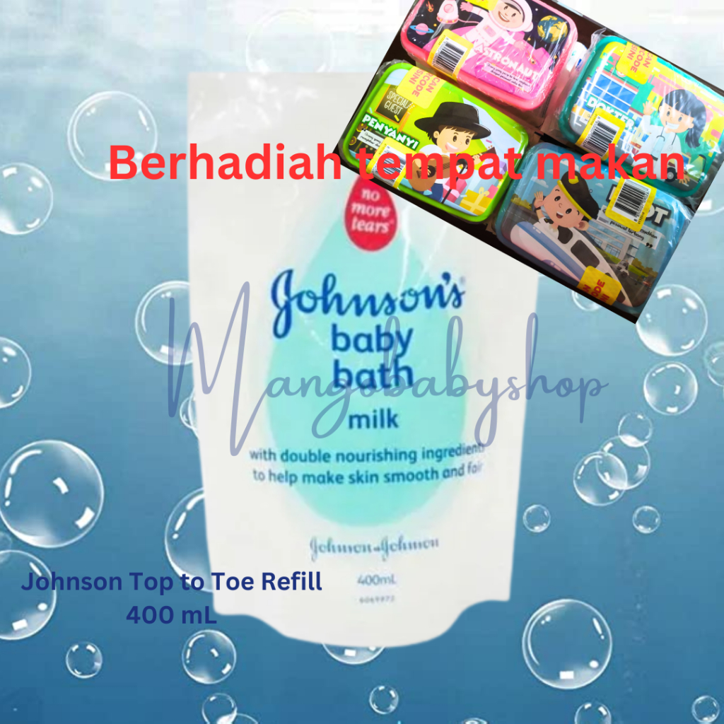 Johnson johnsons sabun mandi cair Hair and Body baby bath Milk Bath refill 400 ml