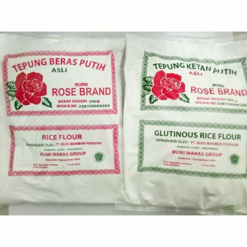 

Tepung beras putih / Tepung ketan putih Rose brand _ 500gr