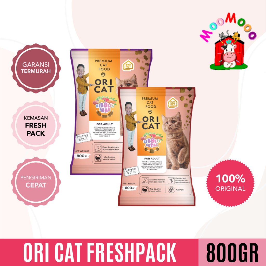 ORI CAT ADULT MAKANAN KUCING MURAH 800GR FRESHPACK - CAT FOOD DRY