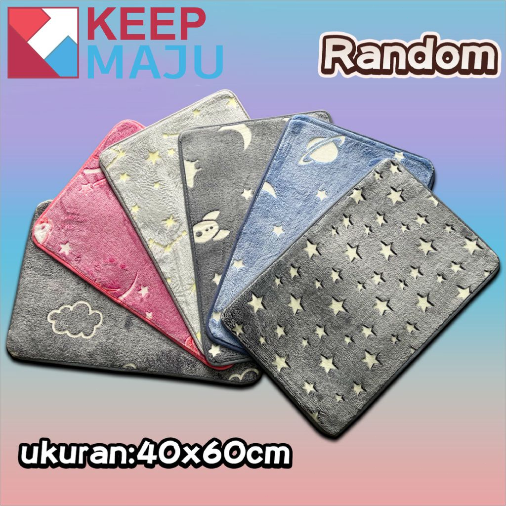 Keset Karpet / Keset Kamar Tidur / Karpet Bercahaya / Karpet Lembut 40X60Cm Dan 60X60Cm