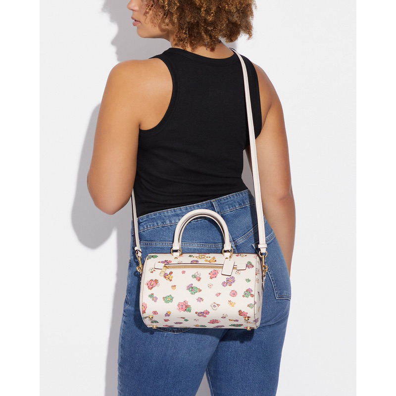 Coach Rowan Satchel With Spaced Floral Print (CA 229)