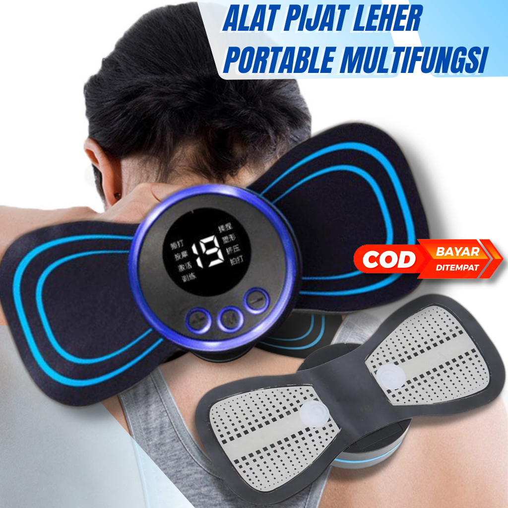 ALAT PIJAT PIJET TERAPI PUNGGUNG PINGGANG LEHER DAN PUNDAK KESEHATAN GETAR TEMPEL PORTABLE PRIA WANI